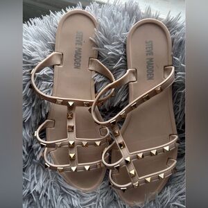 Steve Madden Beige Studded Sandals